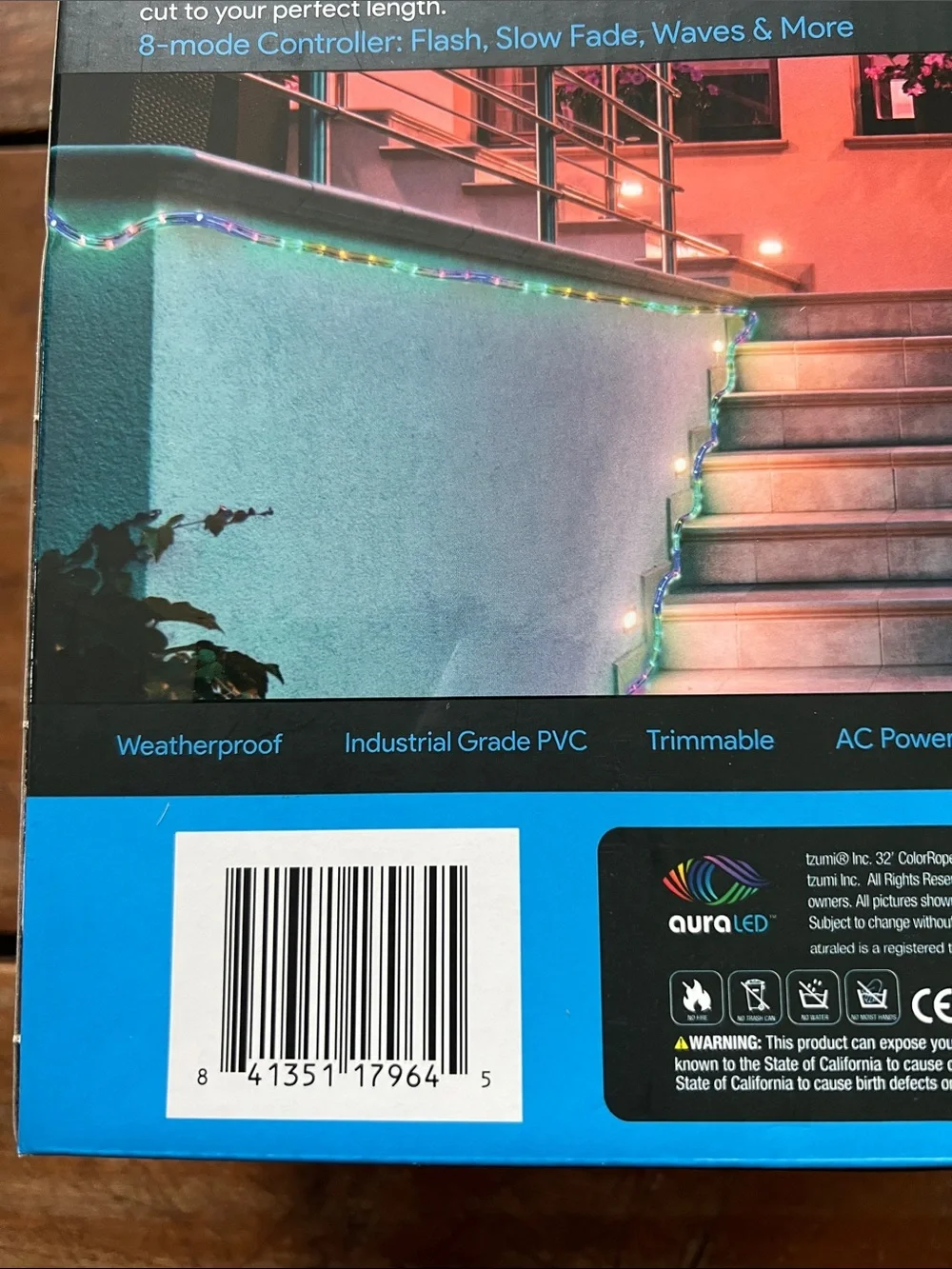 AuraLED Multicolor LED Strip Light with 8-Mode Controller